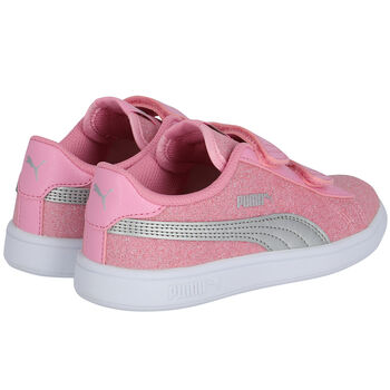 Girls Pink Logo Smash Trainers