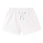 Younger Girls White Shorts, 2, hi-res