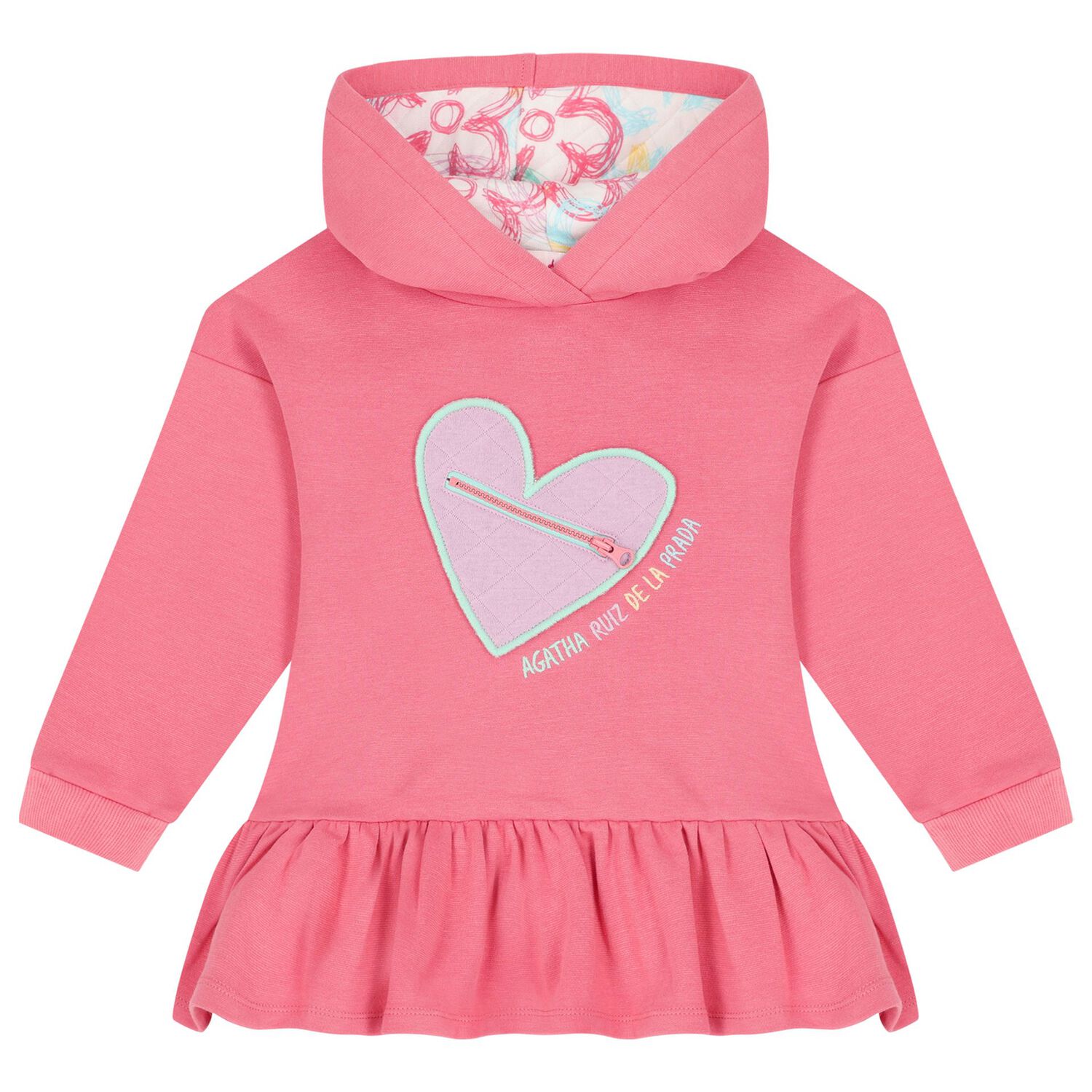 Girl Pink Heart Logo Leggings Set, 1, hi-res image number null