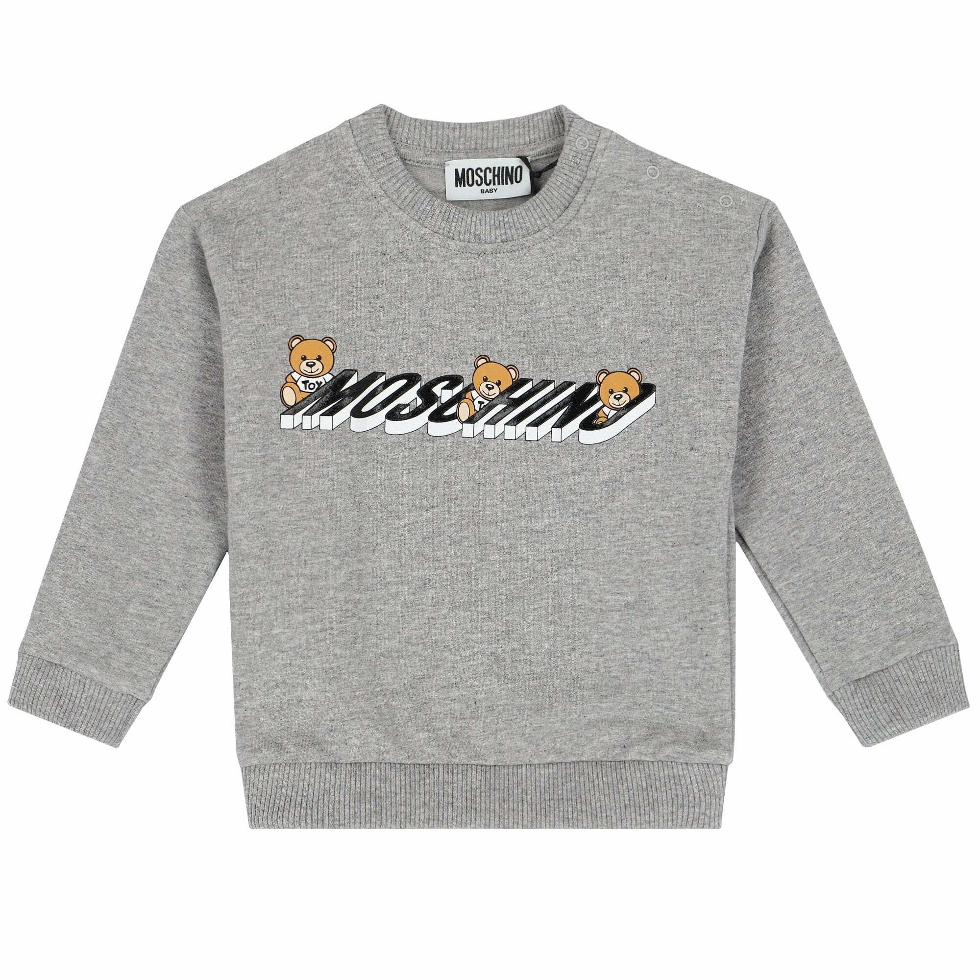 Grey hot sale moschino sweatshirt