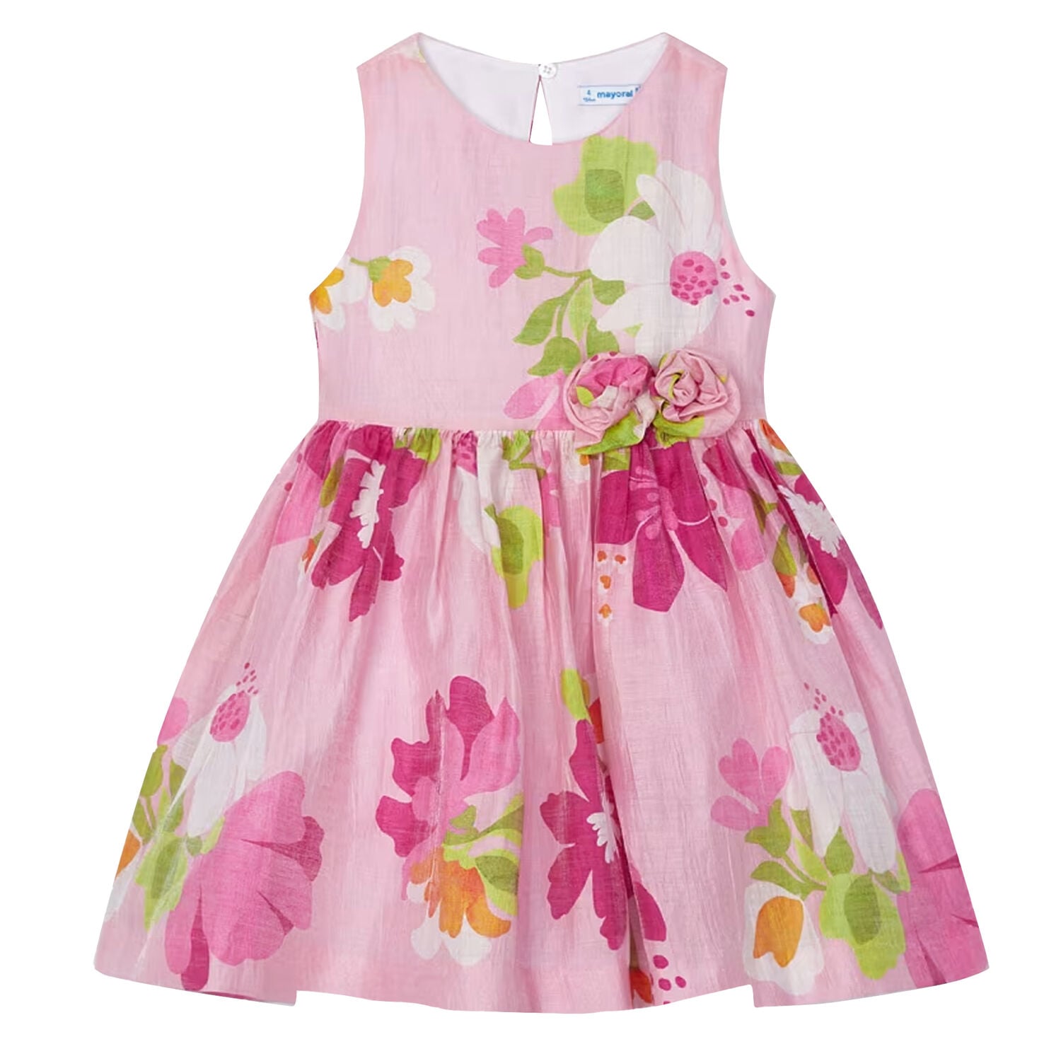 Mayoral Girls Pink Floral Dress | Junior Couture USA Mayoral Girls Pink Floral Dress | Junior Couture USA