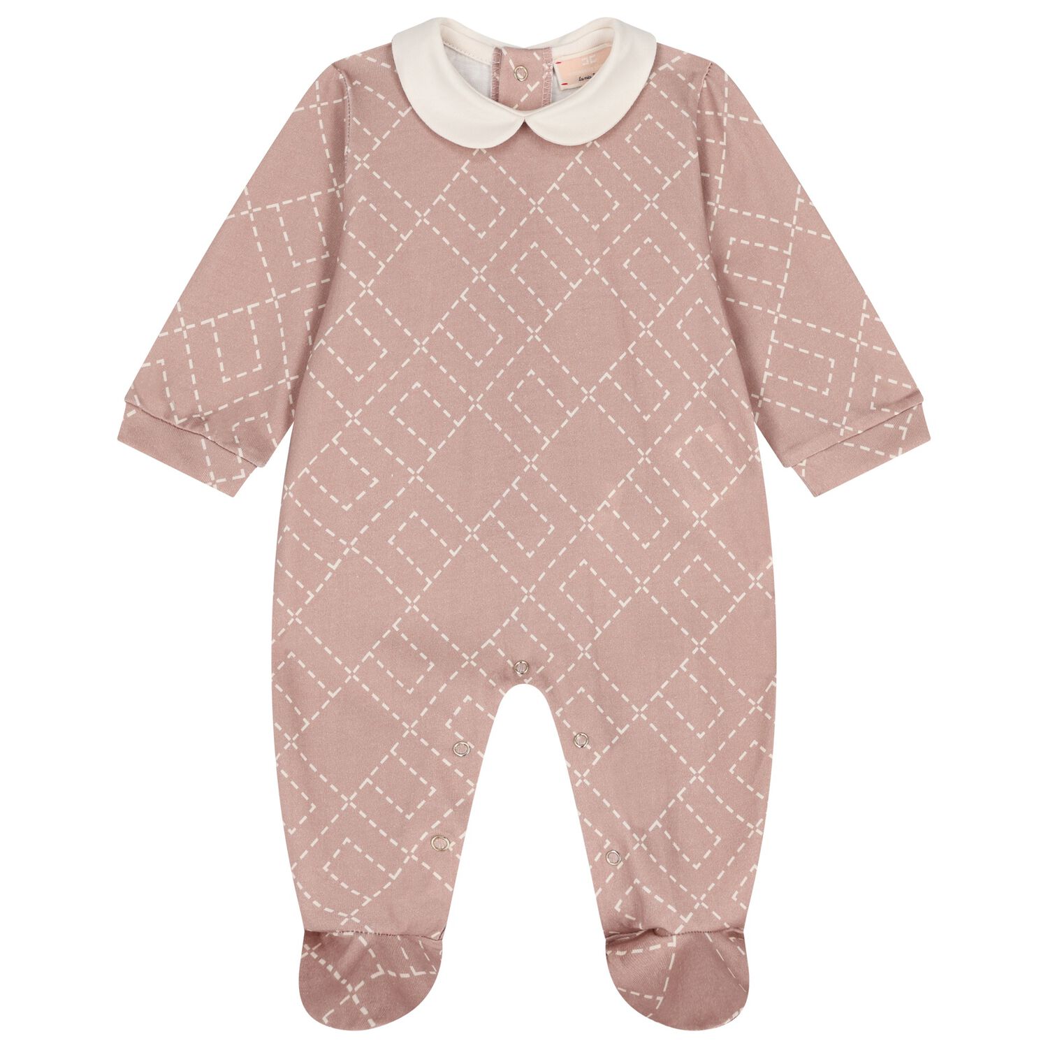 Baby Girls Pink Logo Babygrow, 1, hi-res image number null
