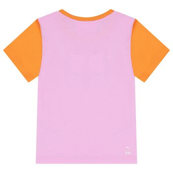 Girls Pink & Orange Dora The Explored Logo T-Shirt