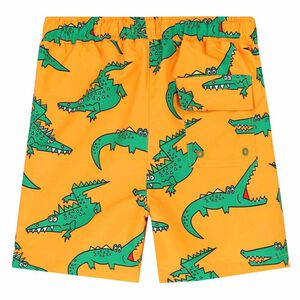 Boys Orange Crocodile Swim Shorts