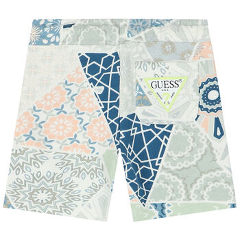 Boys Multi-Colored Logo Shorts