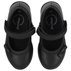 حذاء بنات جلد باللون الأسود, 1, hi-res