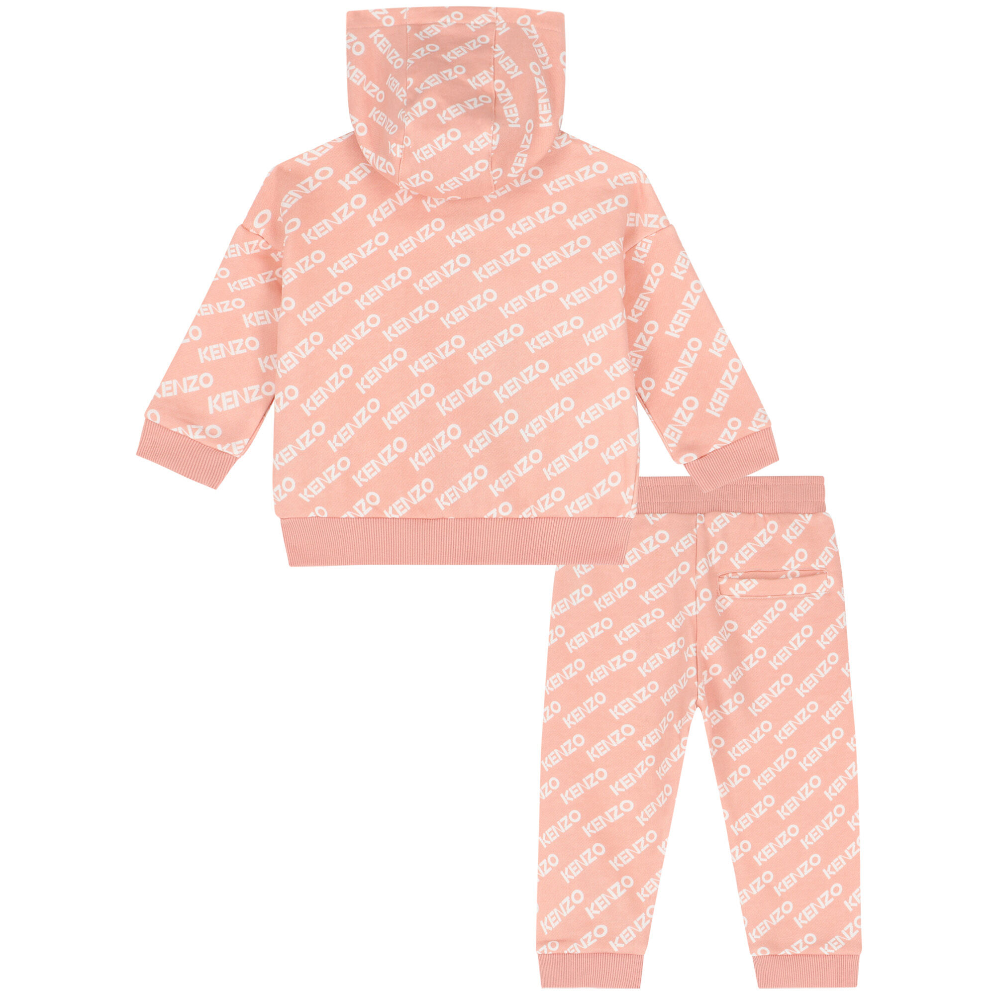 KENZO KIDS Younger Girls Pink Logo Tracksuit Junior Couture USA