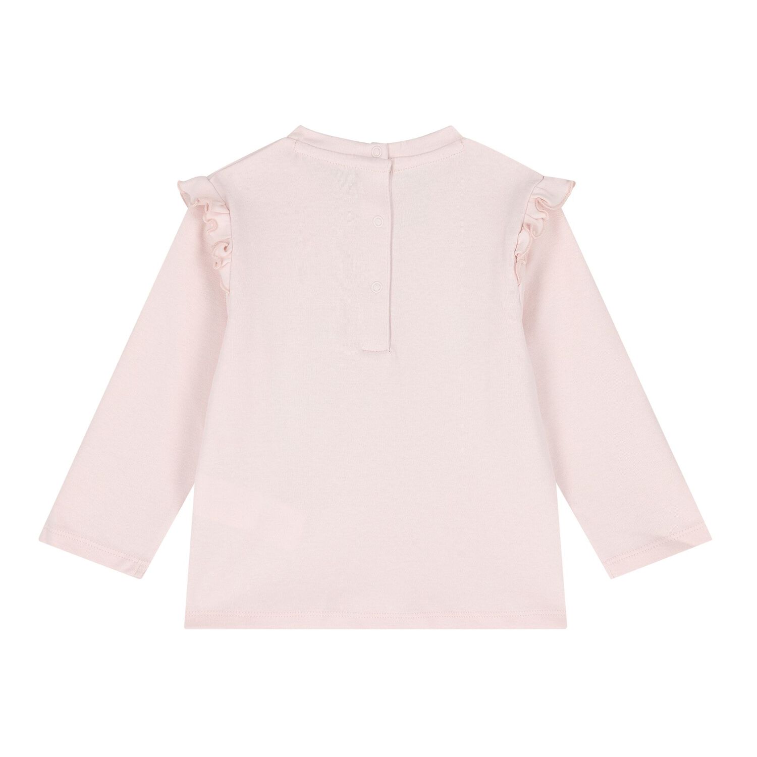 Baby Girls Pink Leopard Long Sleeve Top, 1, hi-res