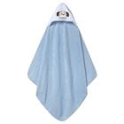 Baby Boys Blue Hooded Towel, 2, hi-res