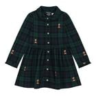 Baby Girls Green & Black Tartan Dress Set, 1, hi-res