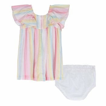 Younger Girls Pastel Stripe Dress