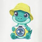 Younger Boys White Crocodile T-Shirt, 1, hi-res