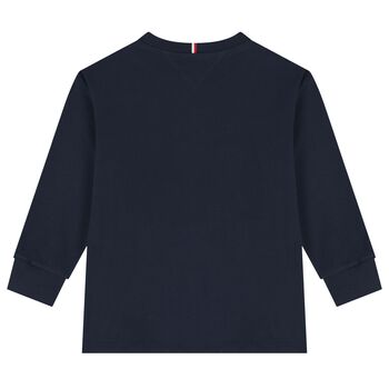 Boys Navy Blue Long Sleeve Top