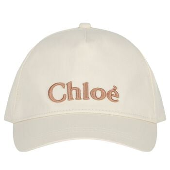 Girls Ivory Logo Caps