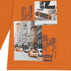 Boys Orange Long Sleeve Top, 1, hi-res