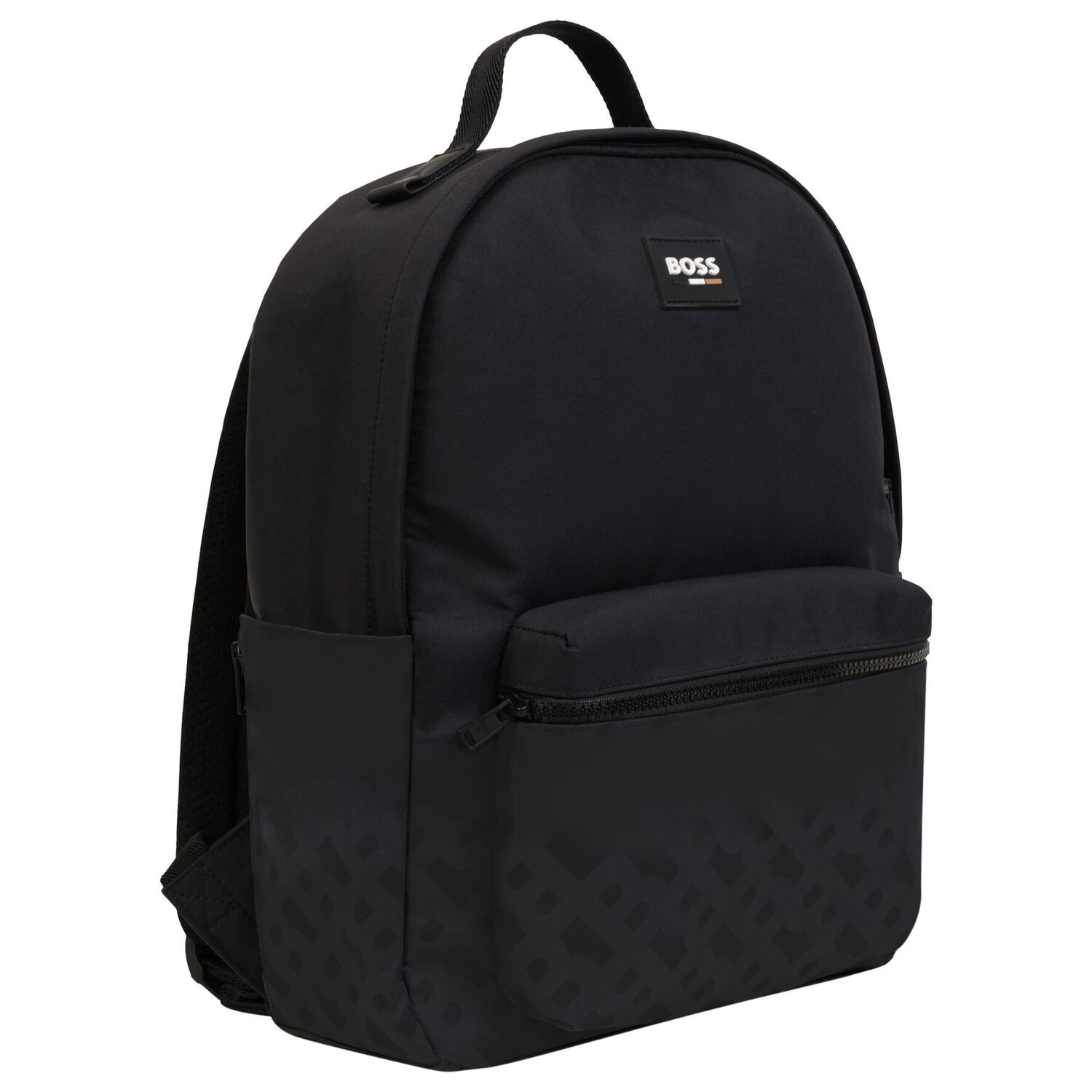 Boys Black Logo Backpack, 1, hi-res