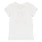 تي شيرت بولو بشعار دب باللون العاجي للبنات, 1, hi-res