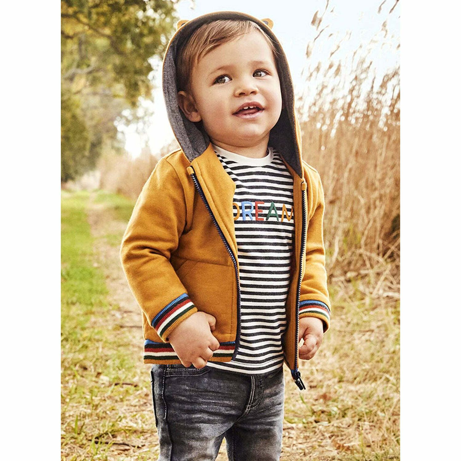 Younger Boys Ivory & Black Long Sleeve Top ( 2-Pack ), 1, hi-res image number null