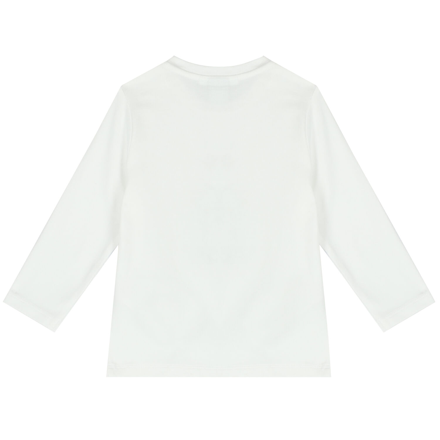 Younger Boys White Logo Long Sleeve Top, 1, hi-res image number null
