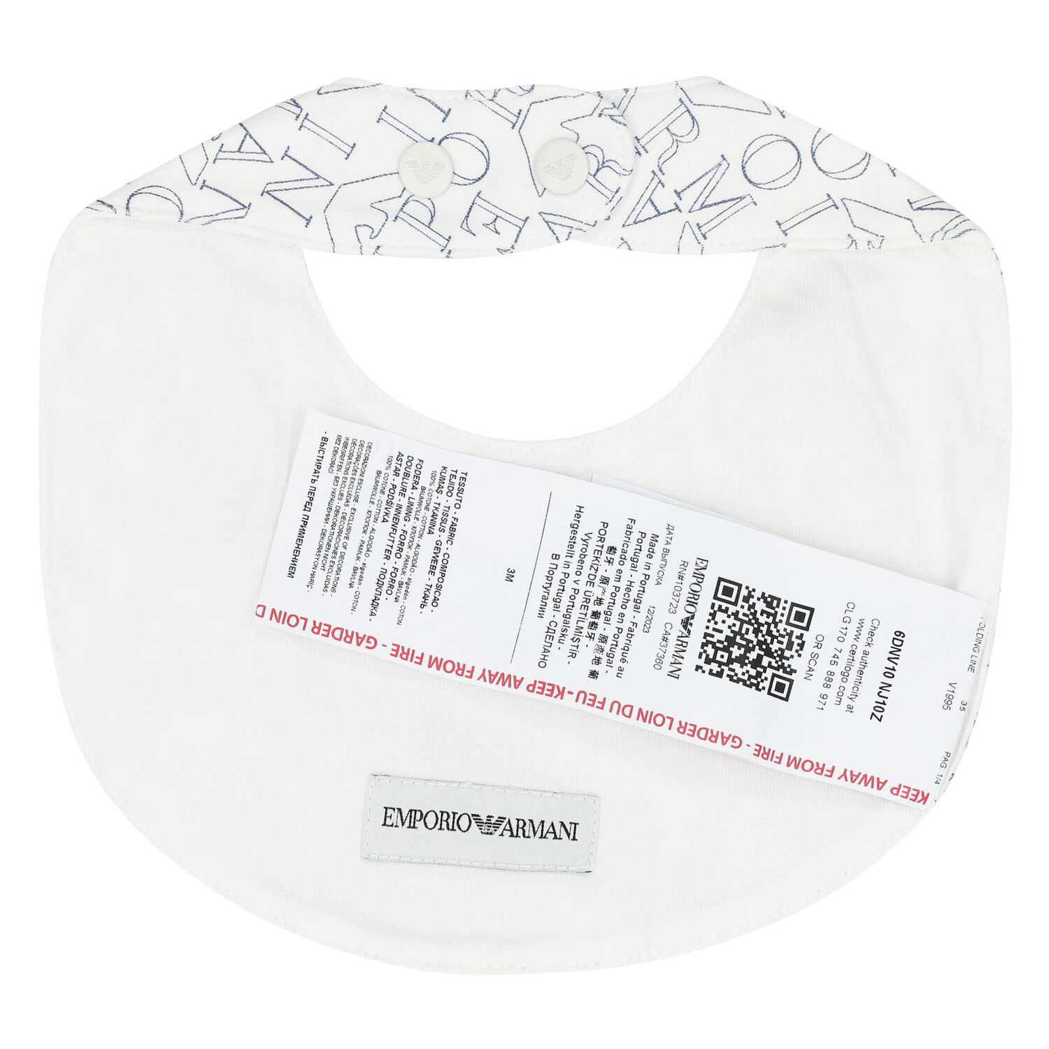 Baby Boys White & Navy Blue Logo Babygrow Set, 2, hi-res image number null