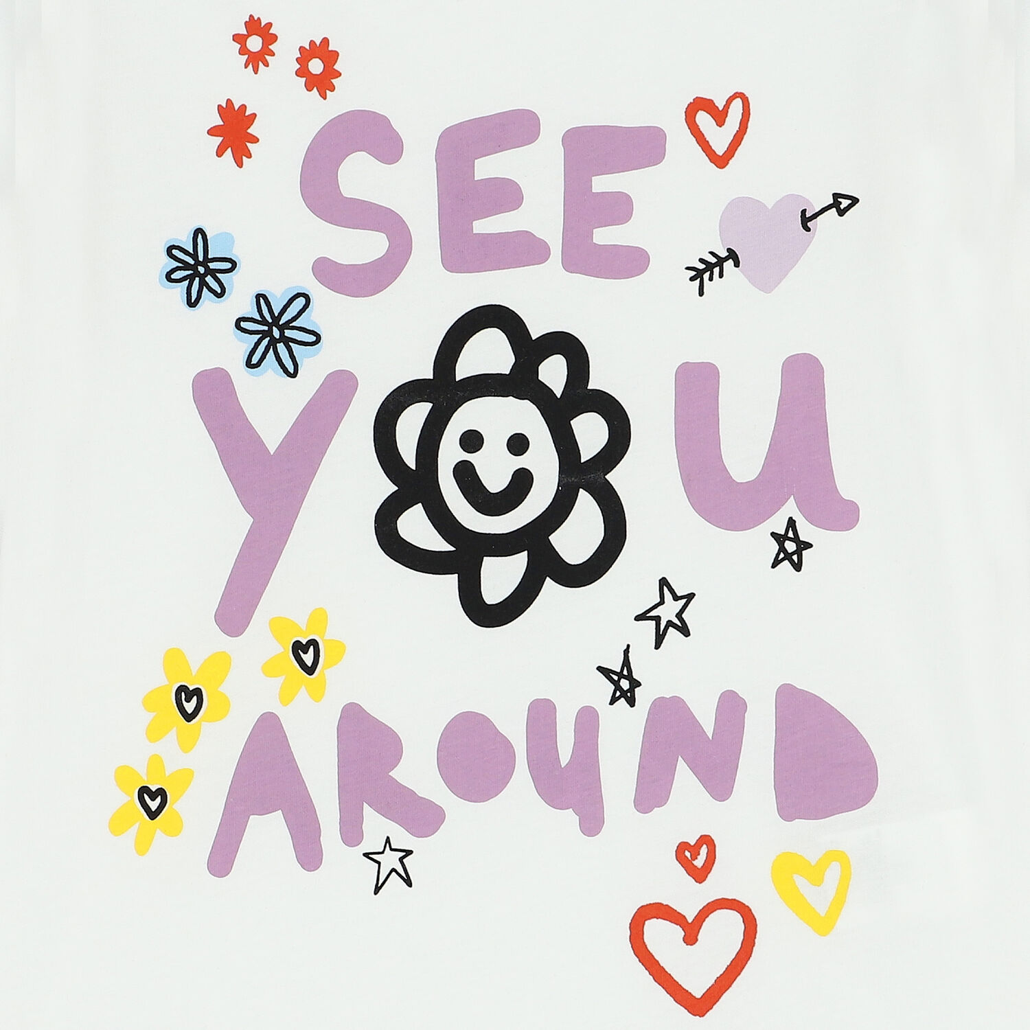 Girls White Slogan T-Shirt, 1, hi-res image number null