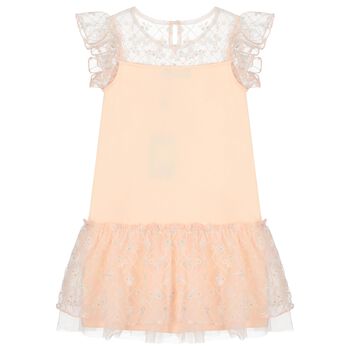 Girls Pink Logo Bag Dress