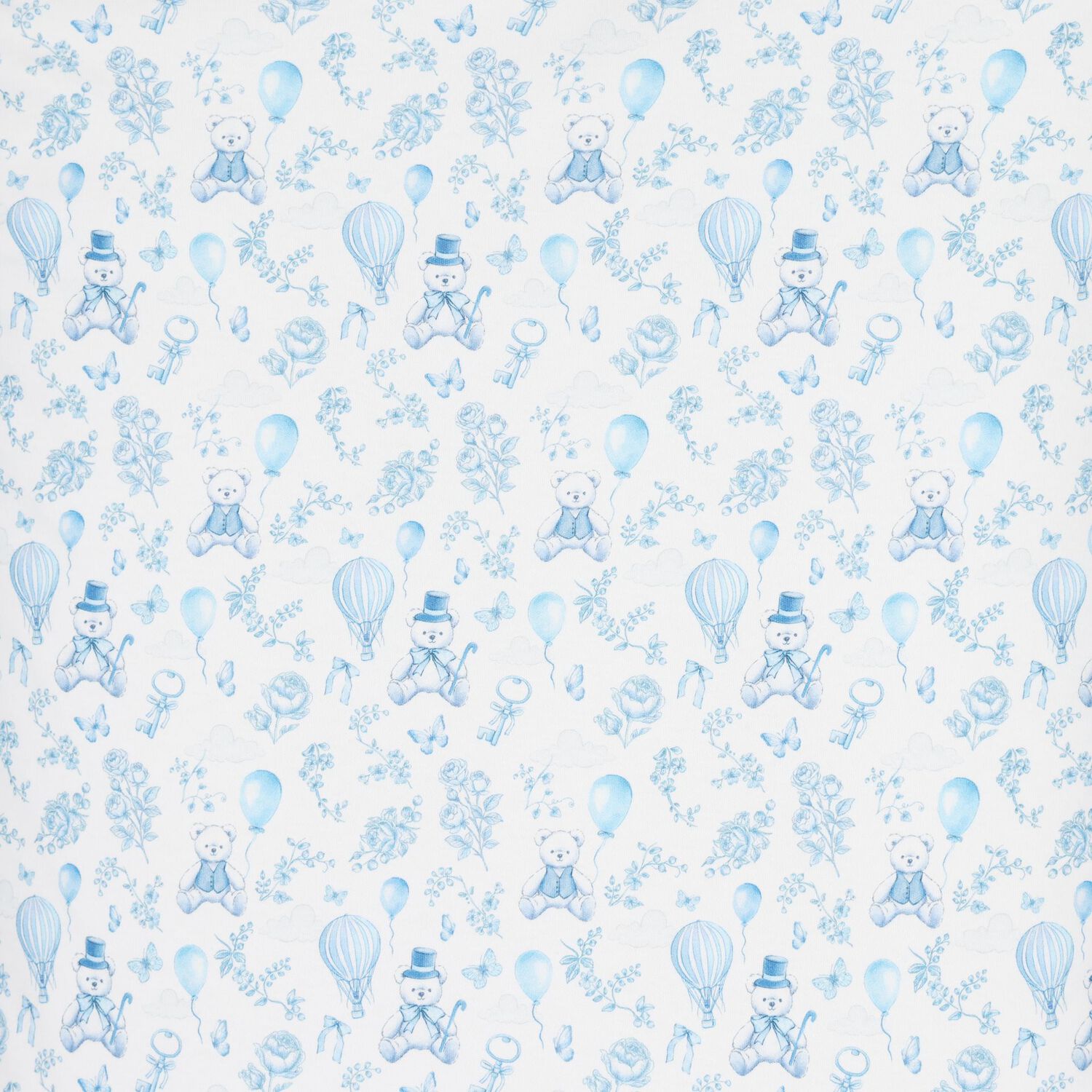 Baby Boys White & Blue Toile Nest, 2, hi-res image number null
