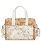 White & Beige Geo Map Baby Changing Bag, 1, hi-res
