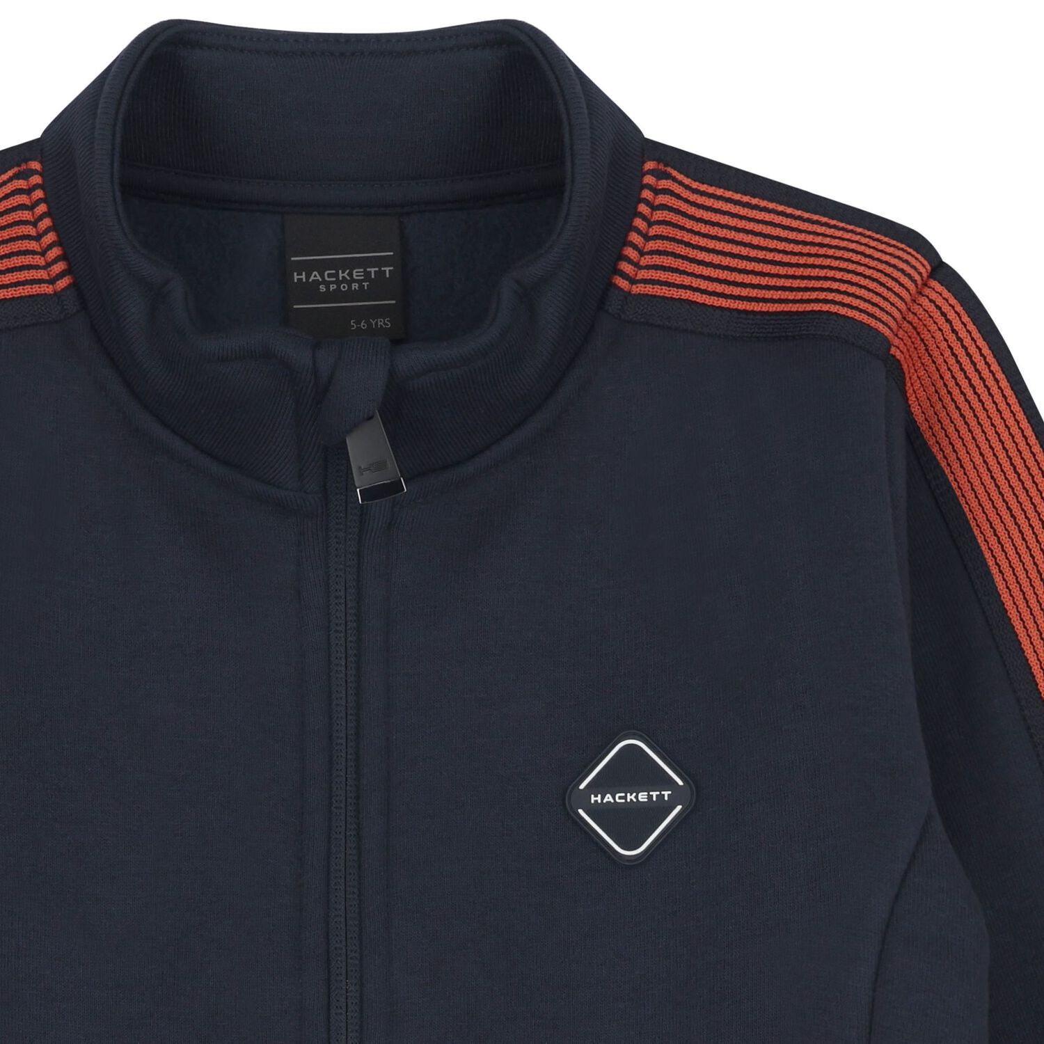 Boys Navy Blue Logo Zip Up Top, 1, hi-res image number null