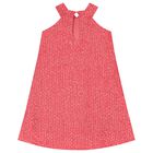 Girls Pink Flower Dress, 1, hi-res