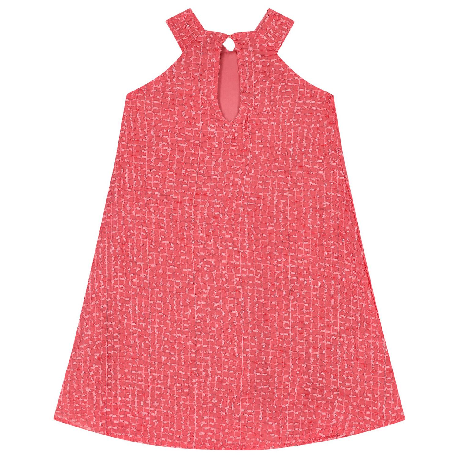 Girls Pink Flower Dress, 1, hi-res