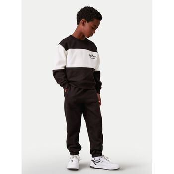 Boys Black & Ivory Logo Tracksuit