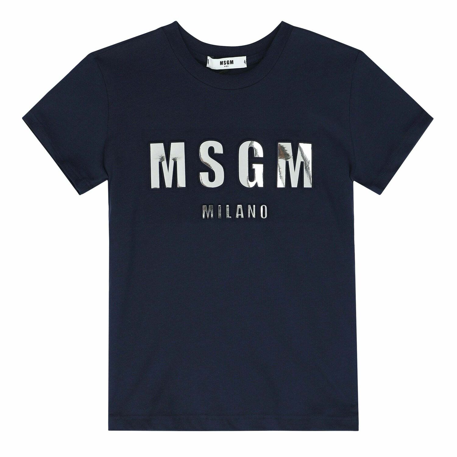 Navy Logo Cotton T-Shirt, 1, hi-res