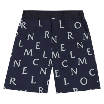 Boys Navy Logo Shorts