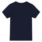 Boys Navy Blue Logo T-Shirt, 3, hi-res