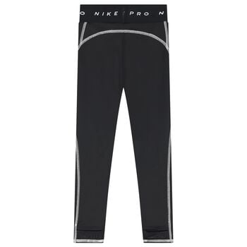 Girls Black Logo Leggings