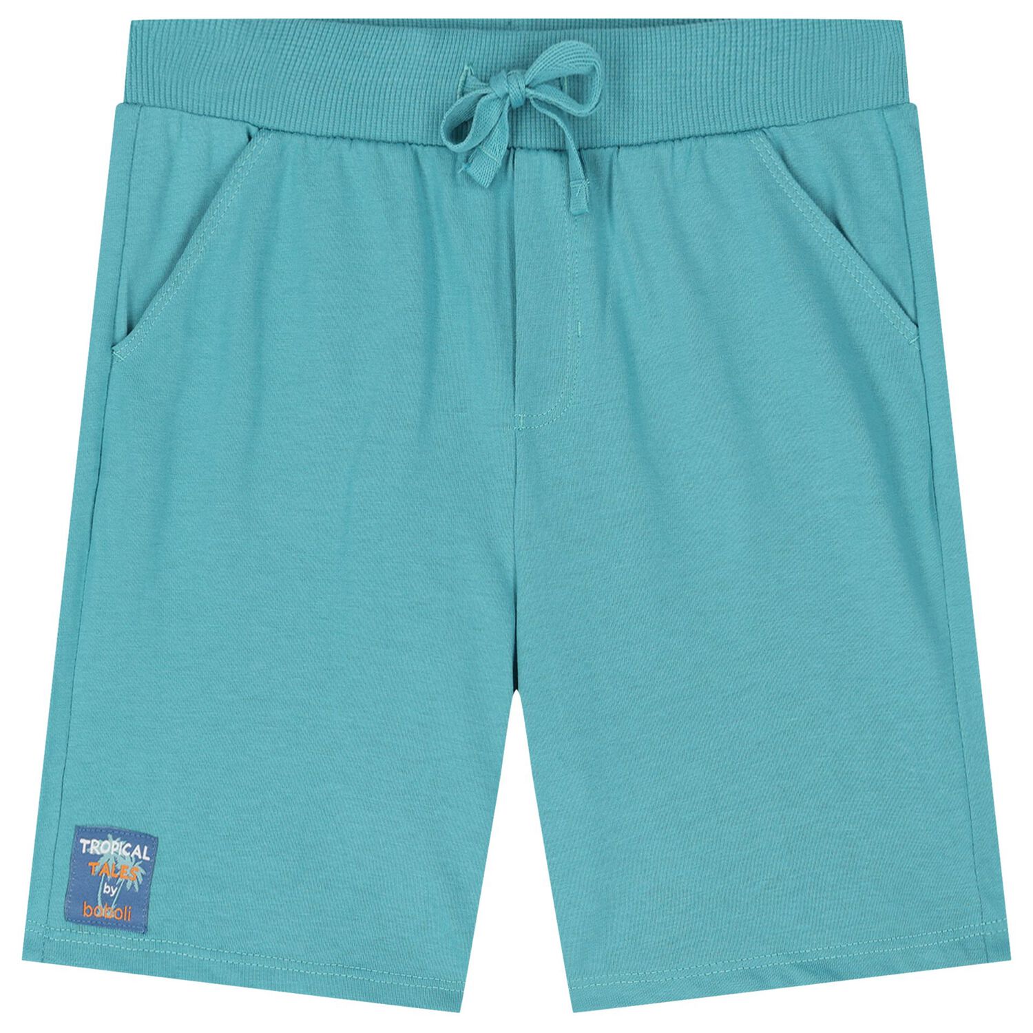 Boys Blue Palm Tree Print Shorts Set, 1, hi-res image number null