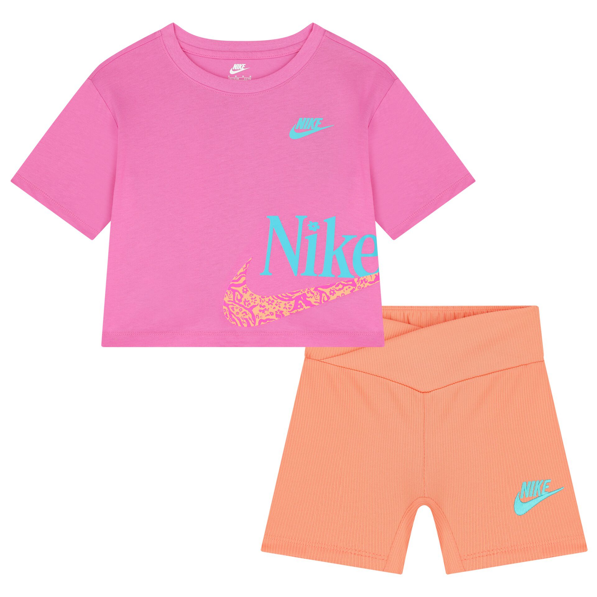 nike pink short set
