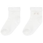 Girls White & Blue Socks ( 2-Pack ), 1, hi-res