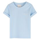 Younger Boys Blue Logo T-Shirt, 1, hi-res