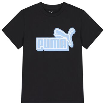 Boys Black & Blue Logo T-Shirt