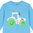 Younger Boys Blue Tractor Sweatshirt, 1, hi-res