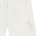 Boys White Logo Shorts, 1, hi-res