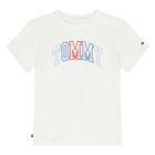 Younger Boys White Logo T-Shirt, 1, hi-res