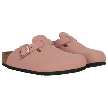 Girls Pink Logo Leather Clog 