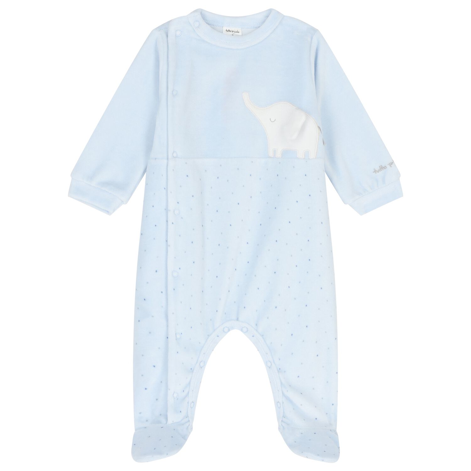 Baby Boys Blue Elephant Babygrow, 1, hi-res image number null