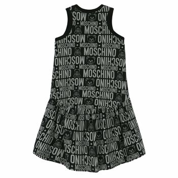 Girls Black Logo Dress