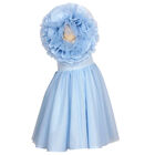 Girls Blue Tulle Dress, 1, hi-res