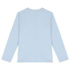 Boys Blue Bear Logo Long Sleeve Top, 4, hi-res