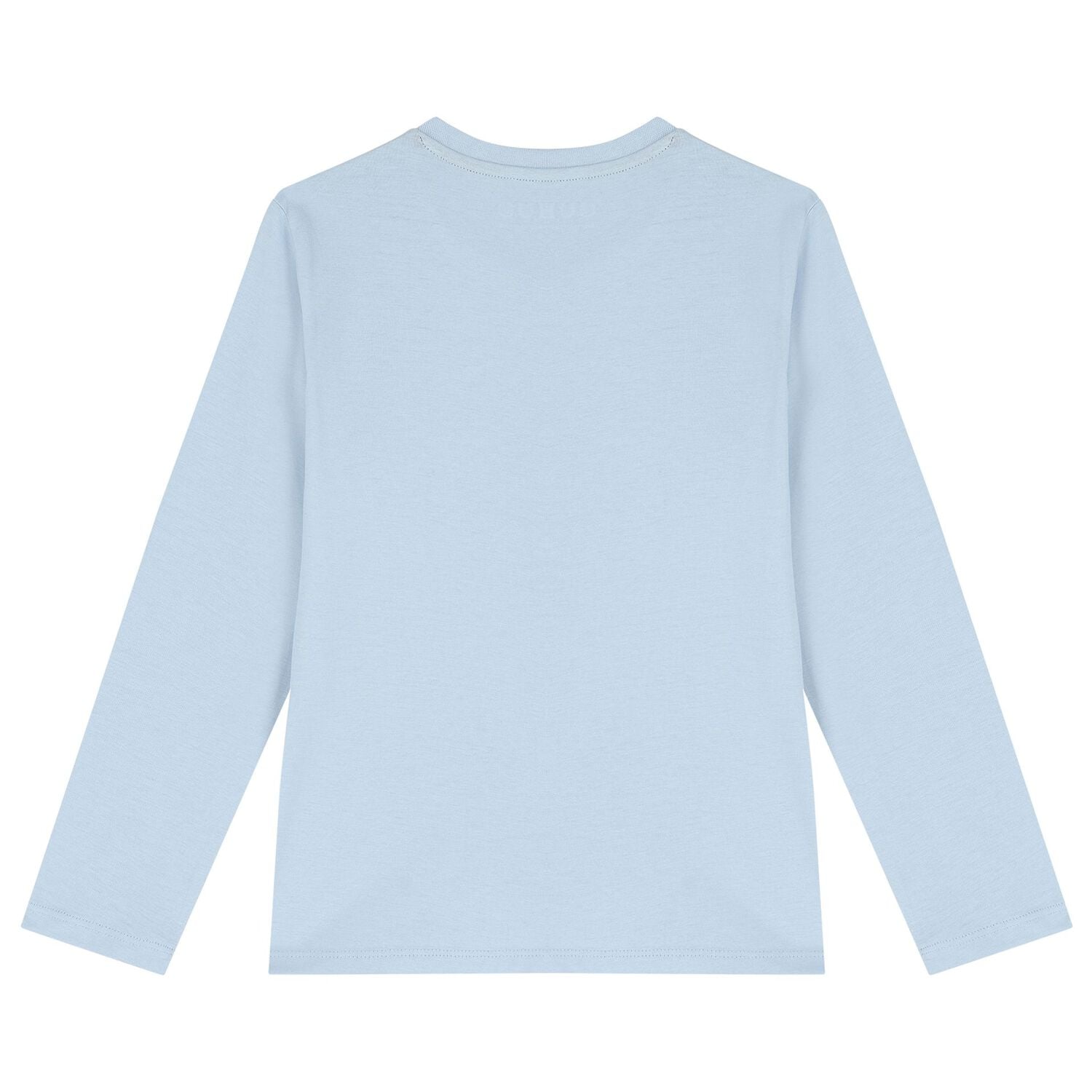 Boys Blue Bear Logo Long Sleeve Top, 4, hi-res